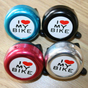 coloured kids' bike bells