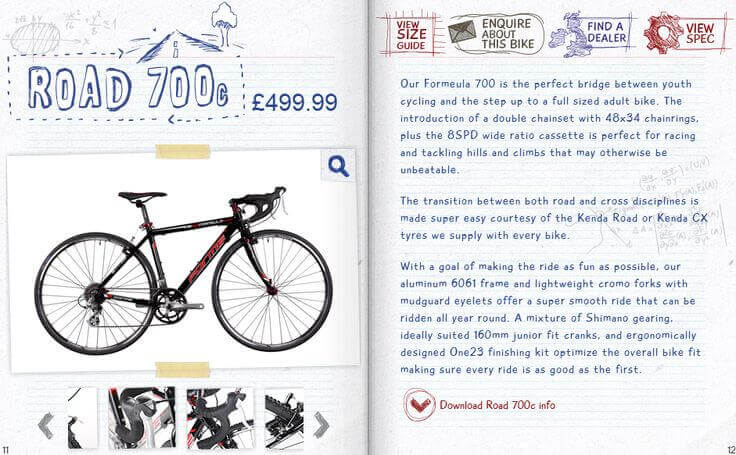 Formeula 700 road and cyclocross junior bike