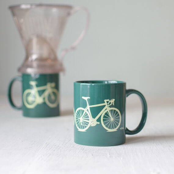 Bike print mug