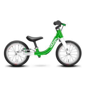 woom 1 balance bike green