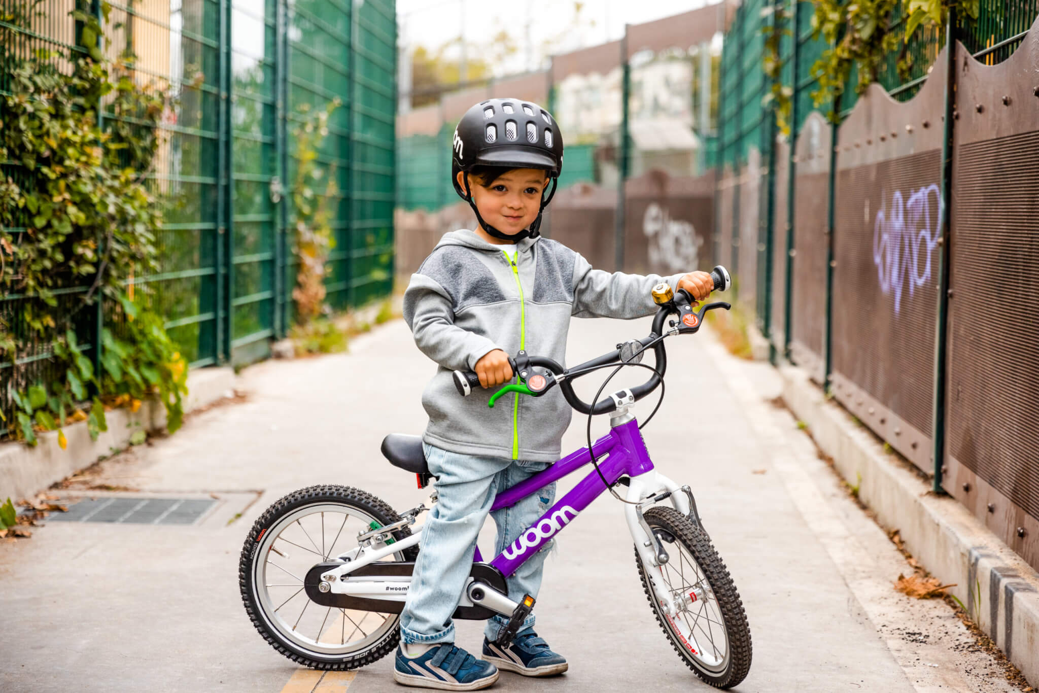 Child on woom bike